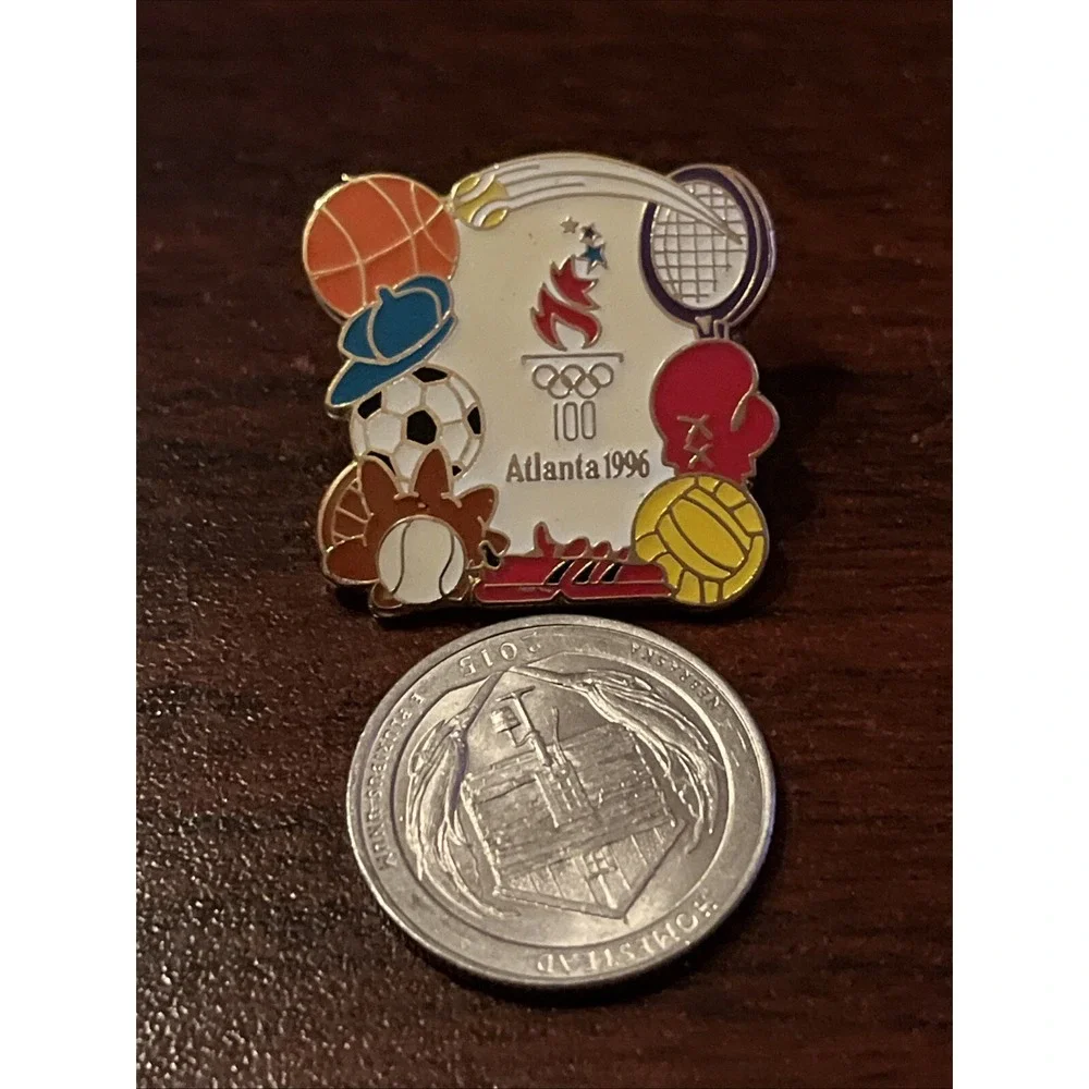 Vintage 1996 Atlanta‎ Olympics Sports Balls Events Lapel Hat Pin